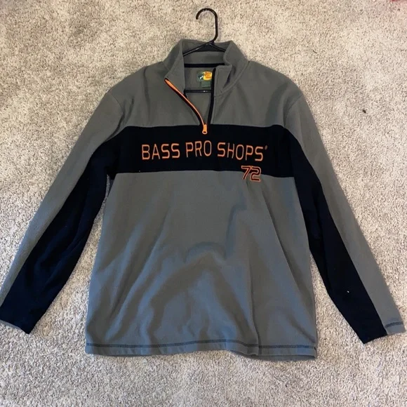 VINTAGE BASS PRO SHOPS 72’ (84’-98’ TAG) 3/4 ZIP PULLOVER - Picture 4 of 5